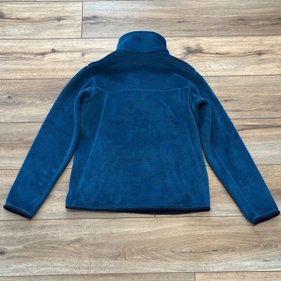 Women's Patagonia Snap T Fleece Jacket SZ Medium Blue Sweater Pullover Logo - Picture 10 of 11